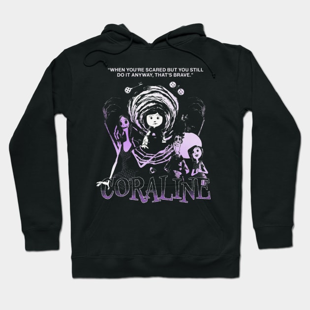 Retro Coraline Movie Hoodie by gangkomando
