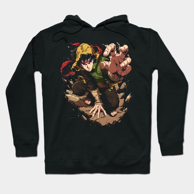 rock lee - naruto Hoodie by MultiverseTees