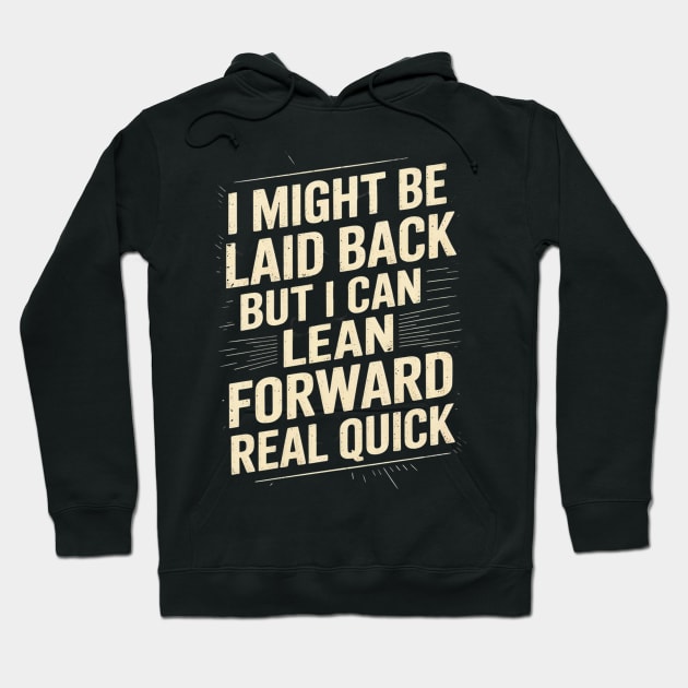 Black hoodie with bold white text print, casual style, made from cotton blend. Ideal for everyday wear or gifting.