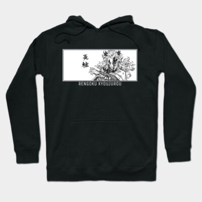 Black anime graphic hoodie featuring detailed illustration, cotton blend, casual wear.