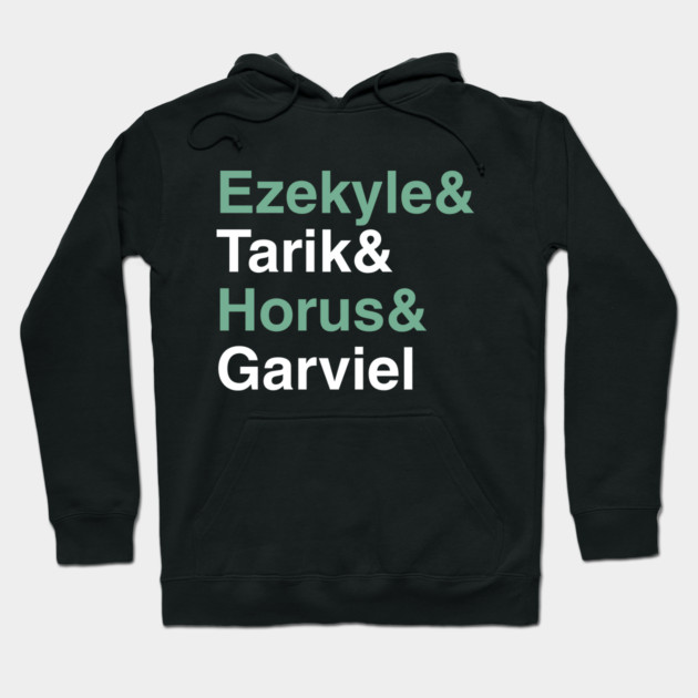 Black hoodie with green and white text design, casual style, cozy cotton material, ideal for everyday wear.