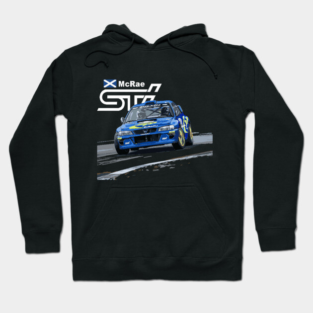 Black hoodie with racing car graphic, sporty design, cotton material, ideal for casual wear.
