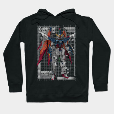 Black hoodie featuring colorful robot design, perfect for casual wear. Made from soft, durable cotton blend.