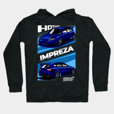 Subaru Impreza Hatchback Blue Hoodie by aredie19