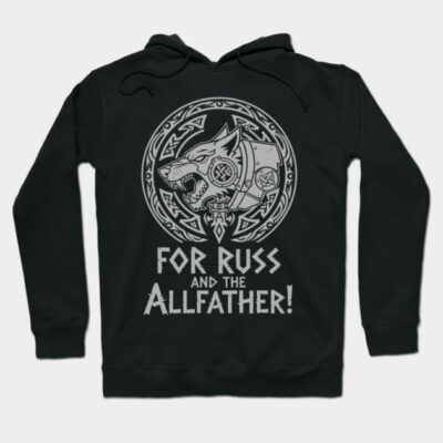 Black graphic hoodie with wolf emblem and text, perfect for casual wear. Cotton blend for comfort and style.