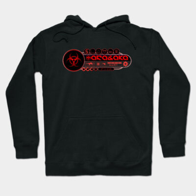 Cyberpunk  - Arasaka Corporation アラサカ社 - in Red Hoodie by Cyber Club Tees