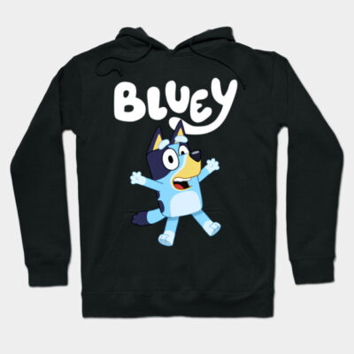 Black hoodie with playful cartoon character design, featuring bold white text. Comfortable and stylish for casual wear.