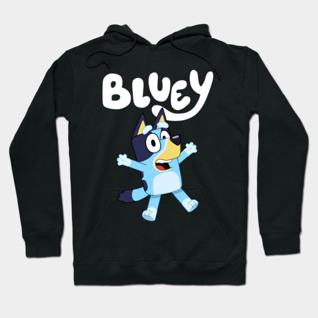 Black hoodie with playful cartoon character design, featuring bold white text. Comfortable and stylish for casual wear.