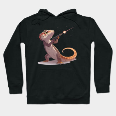 Galactic Lizard Gunslinger Hoodie by fadialyaldani