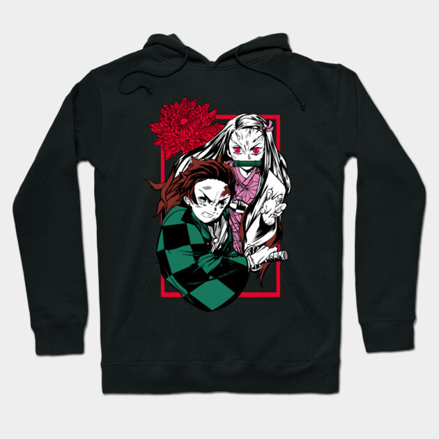 Black anime-themed hoodie featuring bold graphic design, perfect for casual wear. Cotton blend, unisex fit.