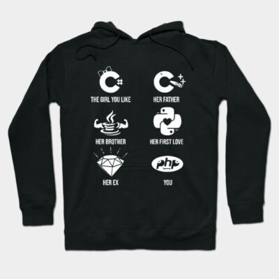 The Girl You Like Meme Funny Programming Languages PHP Joke Hoodie by alltheprints