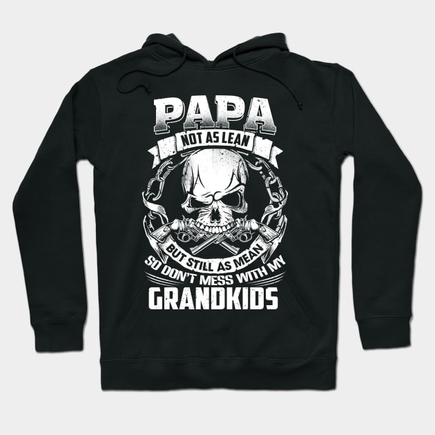 Black hoodie with bold white skull graphic and text design, perfect for casual wear and gifting to grandfathers.