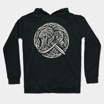 Stylized Viking emblem Hoodie by Carlos M.R. Alves