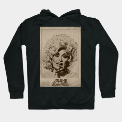 Black hoodie with vintage country music print, casual style, cotton material, perfect for music enthusiasts.