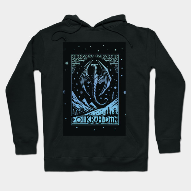 Frost Breath Dragon Shout Hoodie by katmargoli