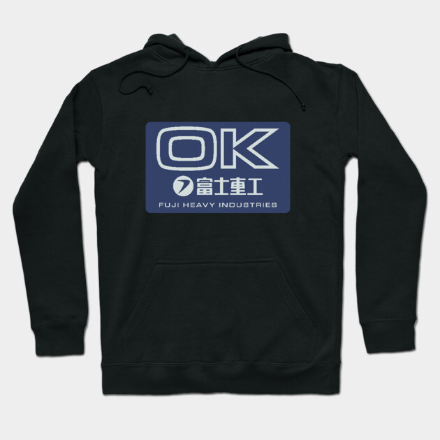 Subaru OK Export Sticker Hoodie by Teephemera