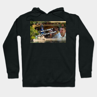 Black hoodie with humorous graphic and text, casual style, comfortable cotton material, perfect for everyday wear.
