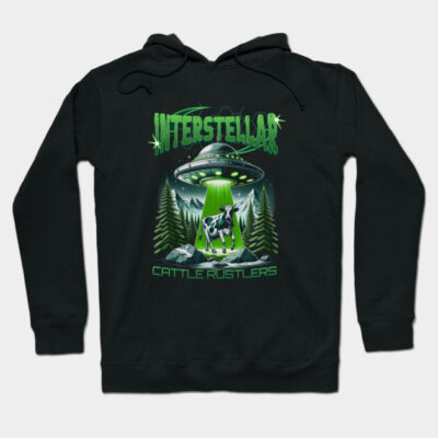 Interstellar Cattle Rustlers Hoodie by ZombieTeesEtc