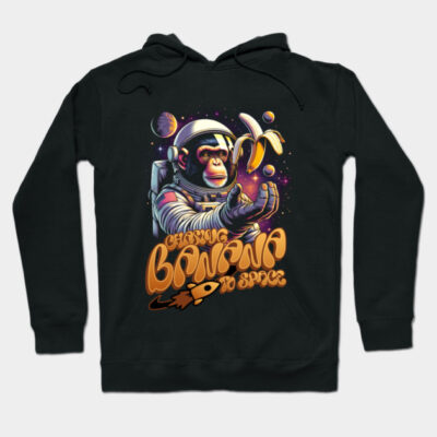 Chasing Banana to Space – Cosmic Monkey Adventure Hoodie by ANIBAL