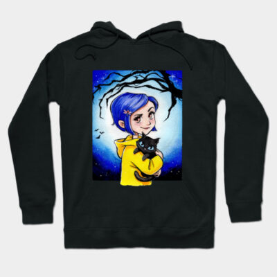 Coraline and cat Hoodie by naybacca