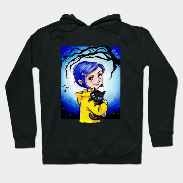 Coraline and cat Hoodie by naybacca