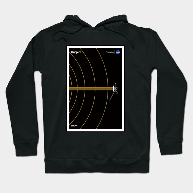 Voyager 2 Gold Hoodie by Rockett Graphics