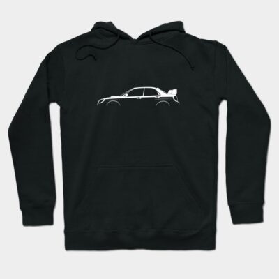 Subaru Impreza WRX STi (GD 2005) Silhouette Hoodie by Car-Silhouettes