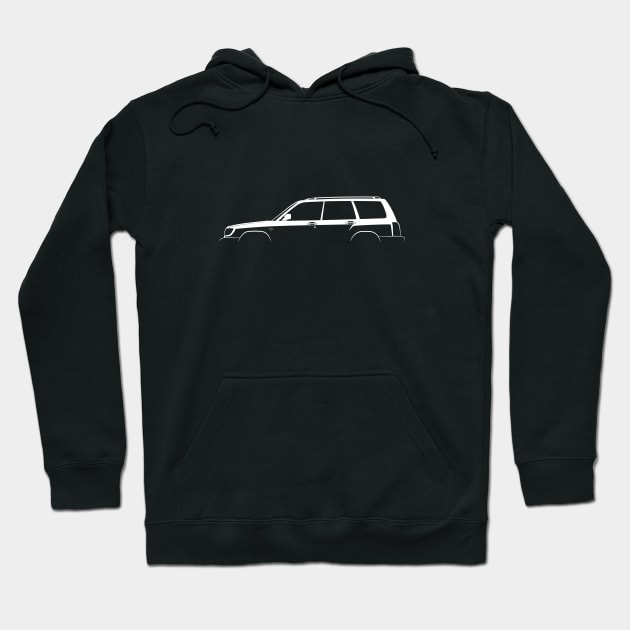 Subaru Forester (SF) Silhouette Hoodie by Car-Silhouettes