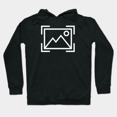 Black cotton hoodie with graphic design, front pocket, and drawstring hood, ideal for casual wear.