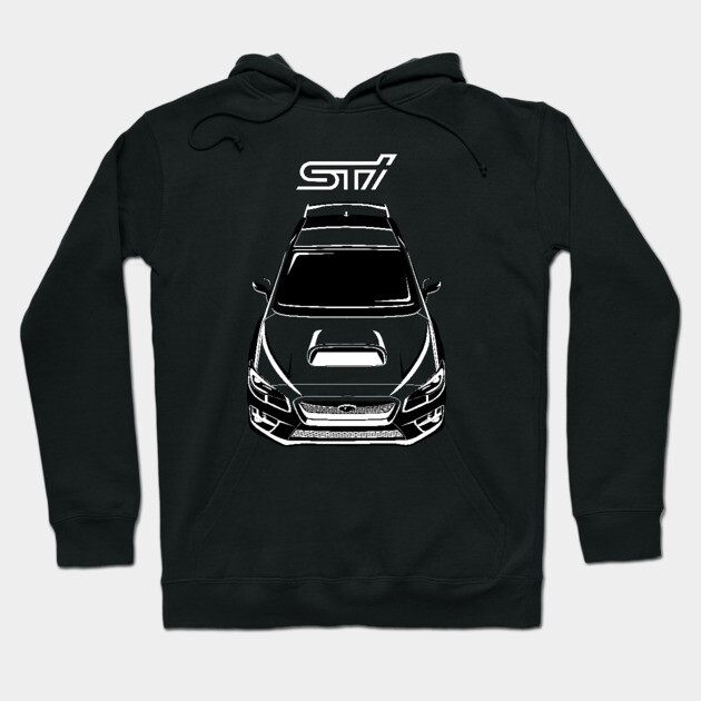 Black hoodie with stylized car graphic design, featuring sporty aesthetic. Ideal for casual wear and car enthusiasts.