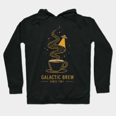 Galactic Brew – Interstellar Coffee Since 1961 Hoodie by Deorbitee