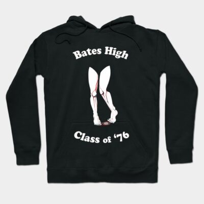 Black Bates High Class of '76 hoodie, graphic design, casual wear, cotton blend, unisex style.