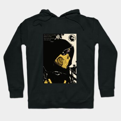 Black graphic hoodie featuring a bold yellow and black design, ideal for casual wear, made from soft cotton blend.