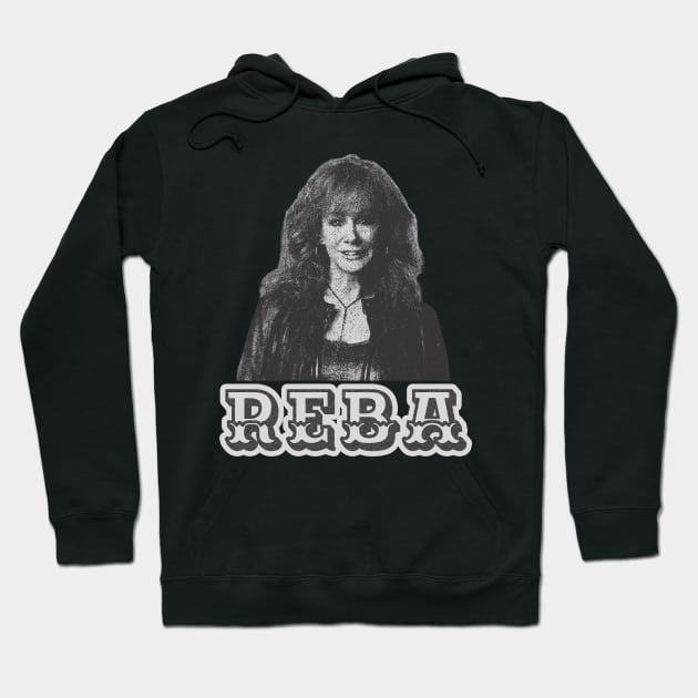 Black cotton hoodie with "REBA" graphic design, casual style, perfect for cool weather comfort and casual outings.