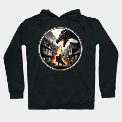 Nordic Legends: Dragon's Wrath Hoodie by Rendigart