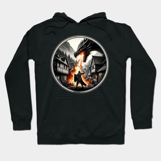 Nordic Legends: Dragon's Wrath Hoodie by Rendigart
