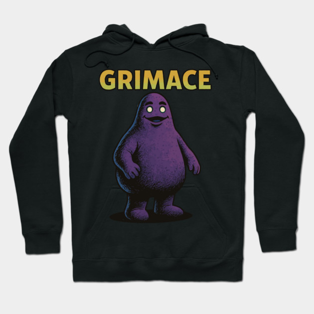Black hoodie with colorful cartoon character and bold text, casual style, cozy cotton material for everyday wear.