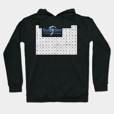 Suikoden I: 108 Stars of Destiny Periodic Table Hoodie by inotyler