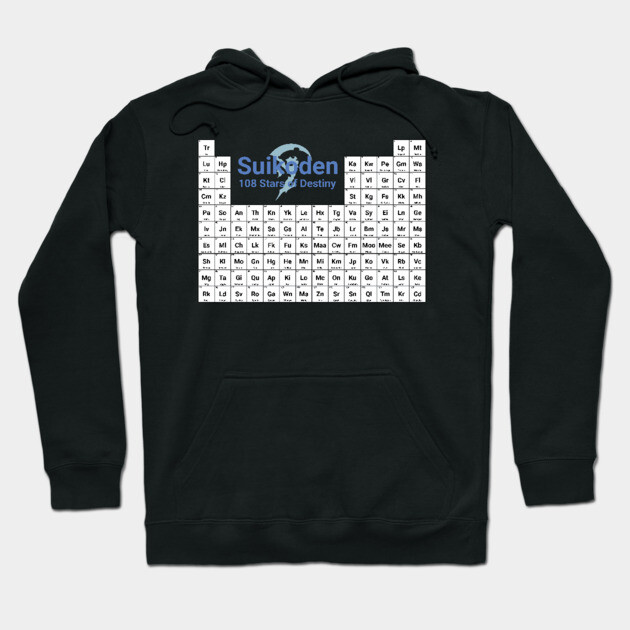 Suikoden I: 108 Stars of Destiny Periodic Table Hoodie by inotyler