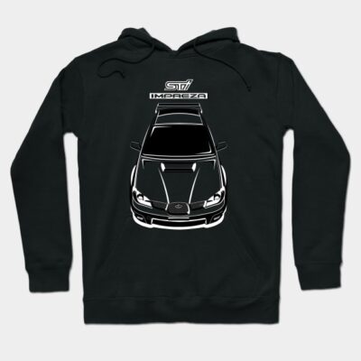 Black hoodie with white car graphic, featuring sporty design. Perfect for casual wear. Made from soft, comfortable fabric.