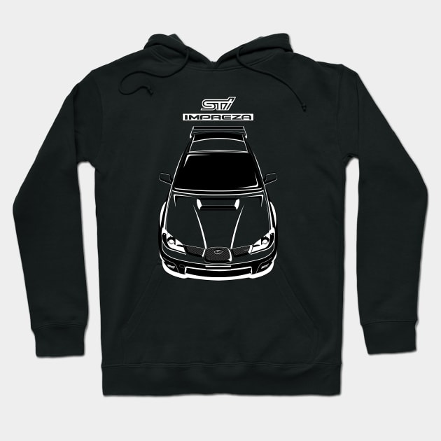 Black hoodie with white car graphic, featuring sporty design. Perfect for casual wear. Made from soft, comfortable fabric.