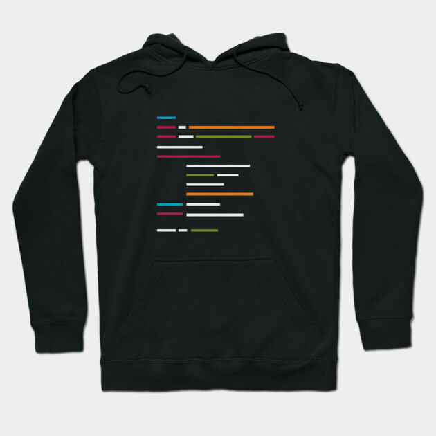 Black hoodie with colorful graphic lines, casual style, soft fabric, perfect for everyday wear.