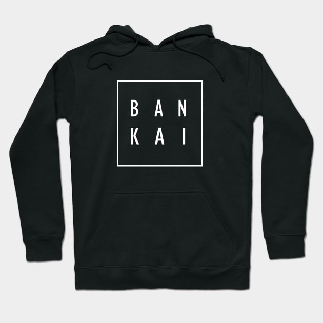 Black hoodie with "BAN KAI" text design, casual style, soft cotton material, perfect for everyday wear.
