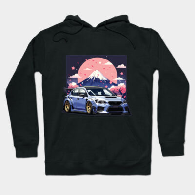 Subaru Impreza WRX STI Car - Widebody Modified JDM Car Hoodie by JDM-Rey