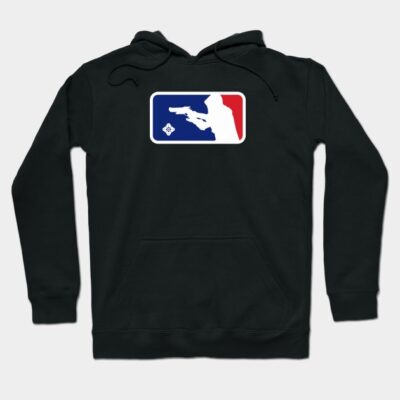 Black hoodie with graphic logo, casual unisex style, cotton material, perfect for everyday wear and comfort.
