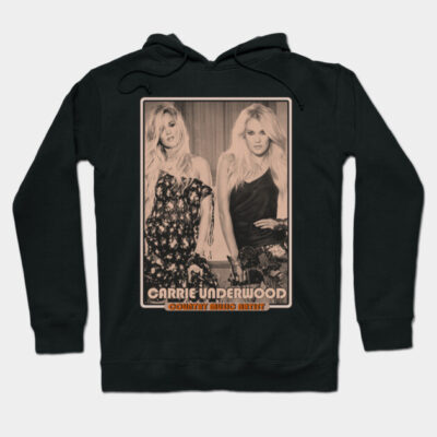 Black hoodie with vintage music artist graphic, casual unisex style, soft cotton blend, perfect for everyday wear.