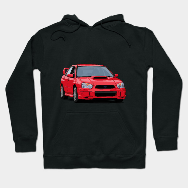 Subaru Impreza WRX STI blobeye gdb (red) Hoodie by ArtyMotive