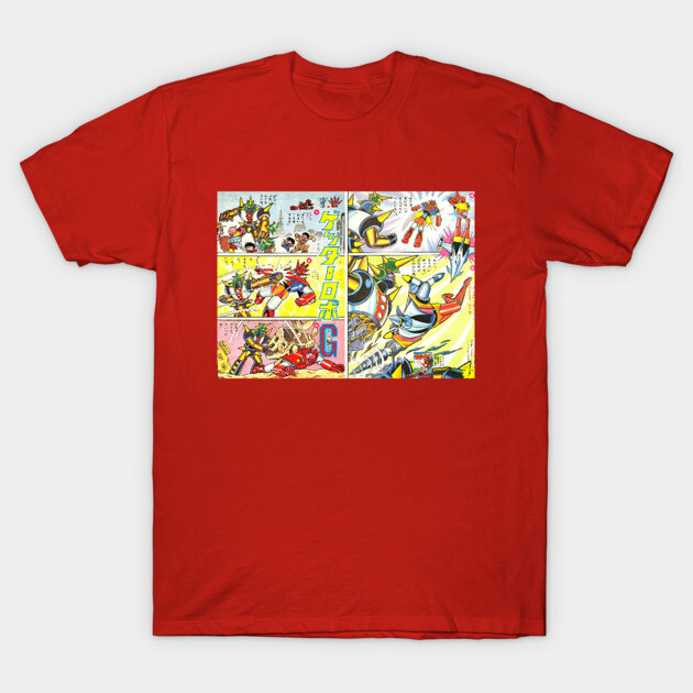 Getter Robo G 1975 Manga T-Shirt 1 Getter Robo G 1975 Manga T-Shirt by Pop Fan Shop